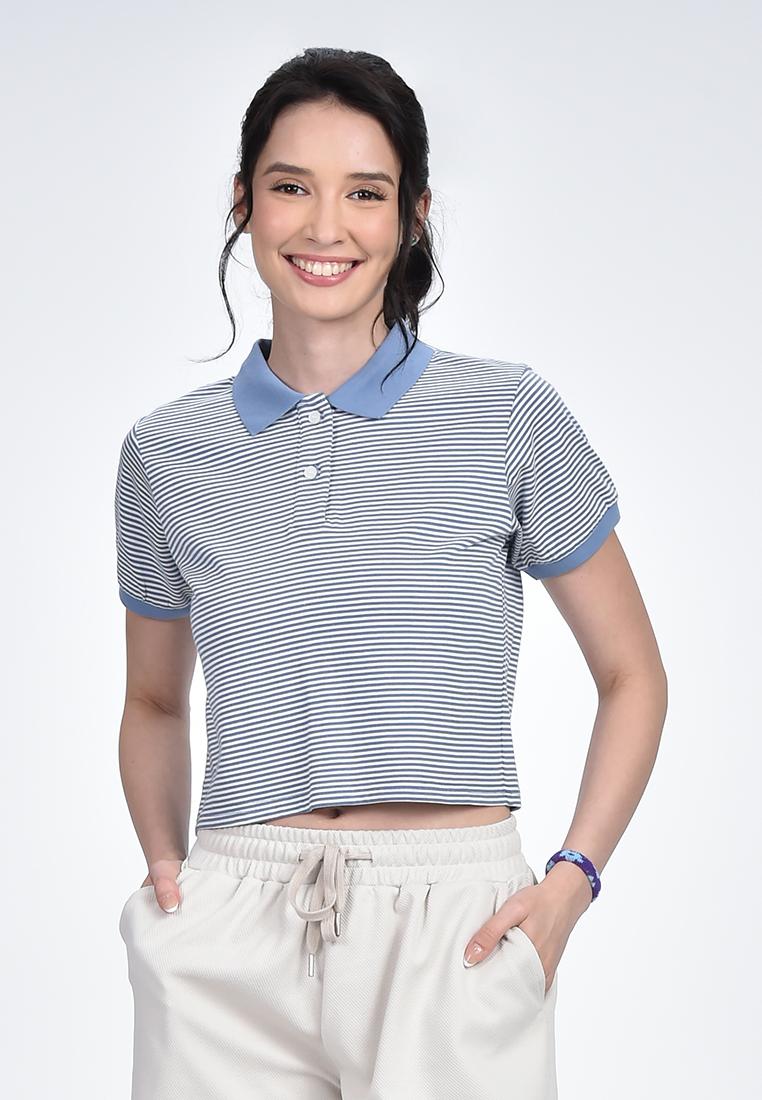 Women's Stripe Collared Tee