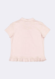 Women's Polka Dot Short Sleeve Collared Top