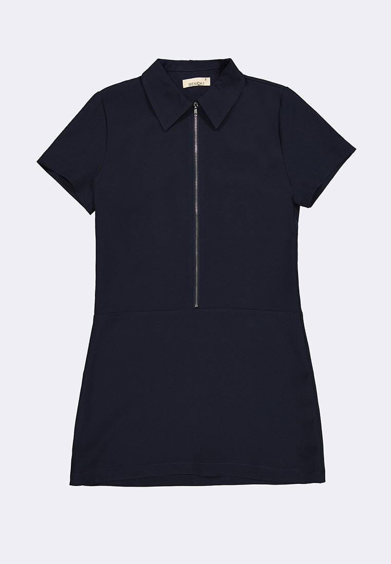 Women's Zip Up Collared Dress