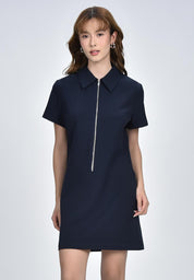 Women's Zip Up Collared Dress