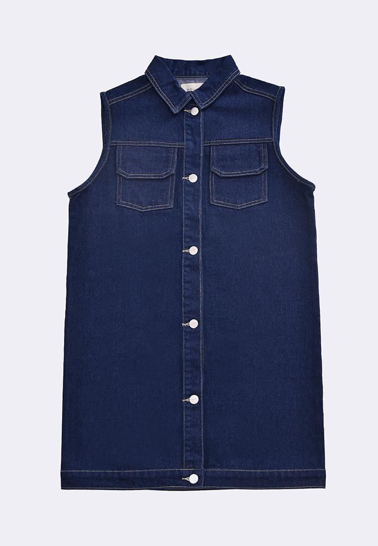 Women's Sleeveless Denim Dress