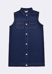 Women's Sleeveless Denim Dress