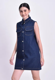Women's Sleeveless Denim Dress