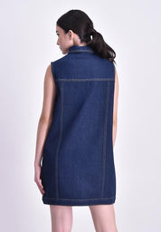 Women's Sleeveless Denim Dress