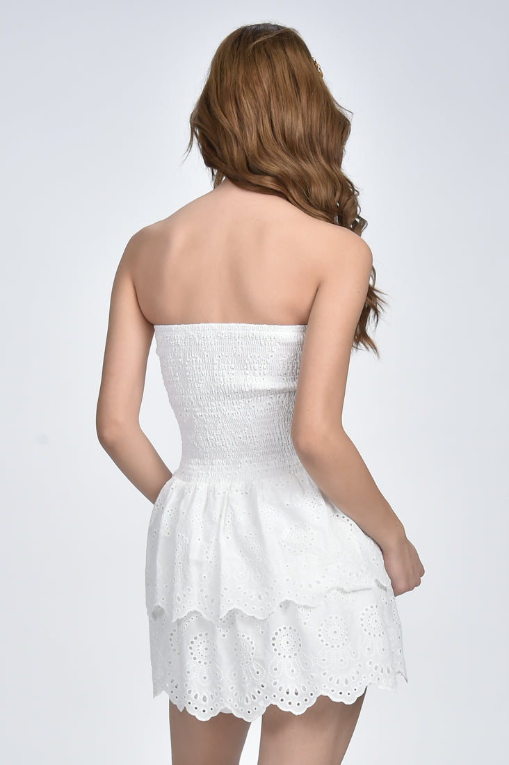 Women's Eyelet Tube Dress