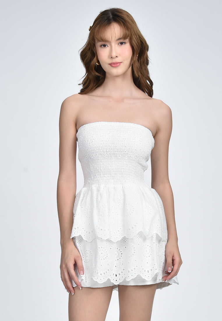 Women's Eyelet Tube Dress