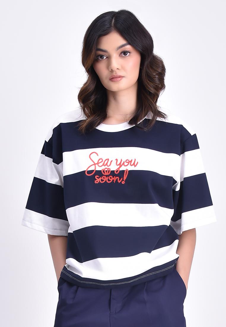 Women's Striped Boxy T-Shirt