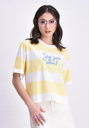 Women's Striped Boxy T-Shirt