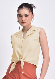 Bench x UNIS Women's Sleeveless Button Blouse