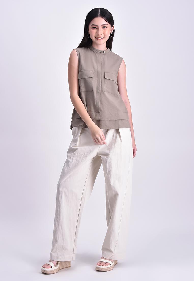 Women's Sleeveless Cargo Blouse