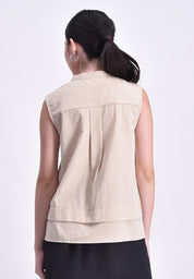 Women's Sleeveless Cargo Blouse