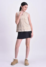 Women's Sleeveless Cargo Blouse
