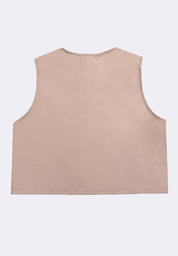 Women's Tie-Front Sleeveless Vest Top