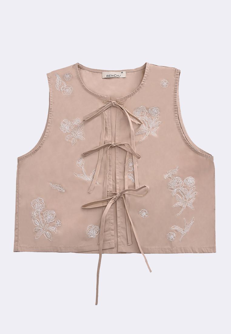 Women's Tie-Front Sleeveless Vest Top