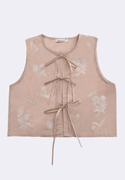 Women's Tie-Front Sleeveless Vest Top