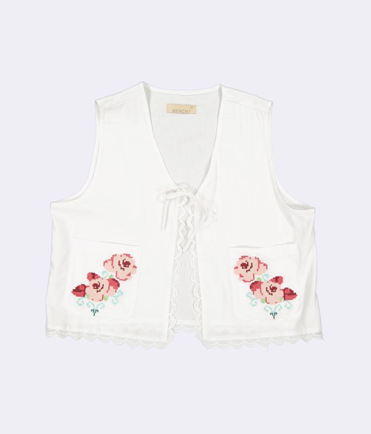 Women's Sleeveless Tie Front Top