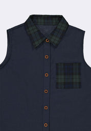 Women's Sleeveless Chambray Top
