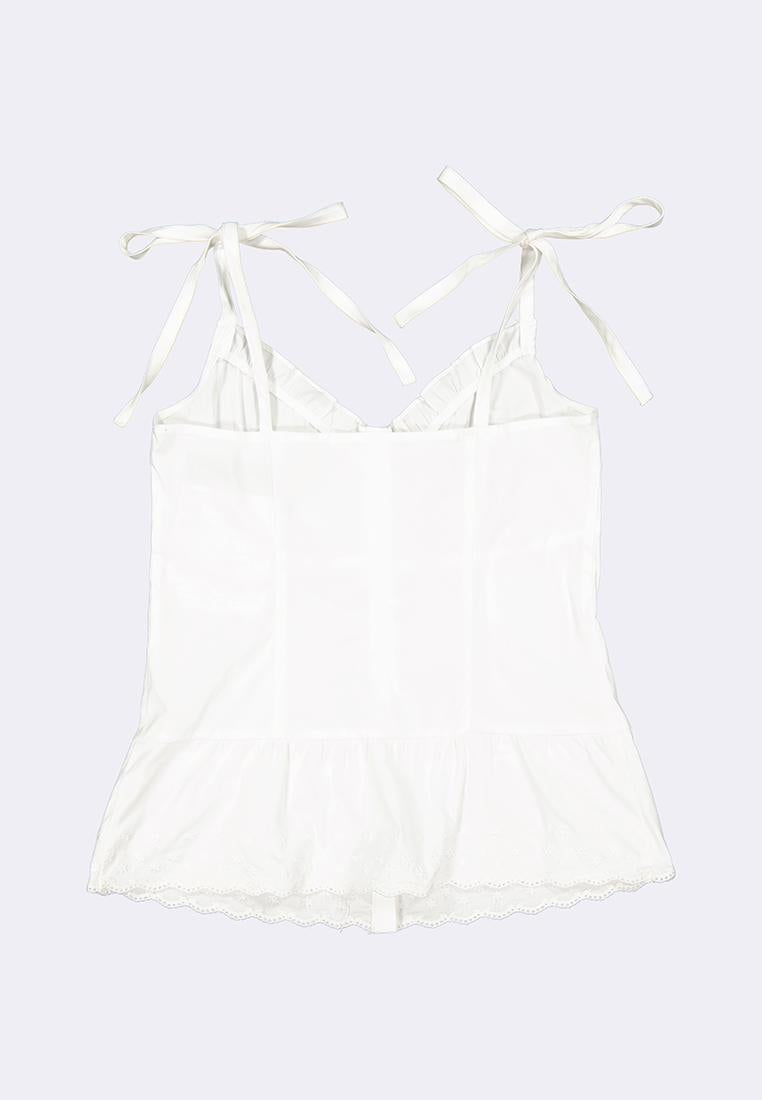 Women's Ruffled Neck Sleeveless Top