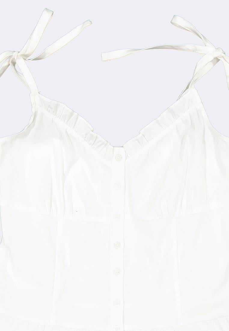 Women's Ruffled Neck Sleeveless Top