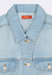 Women's Oversized Cropped Denim Vest
