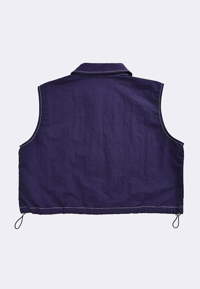 Women's Collared Zip Up Vest