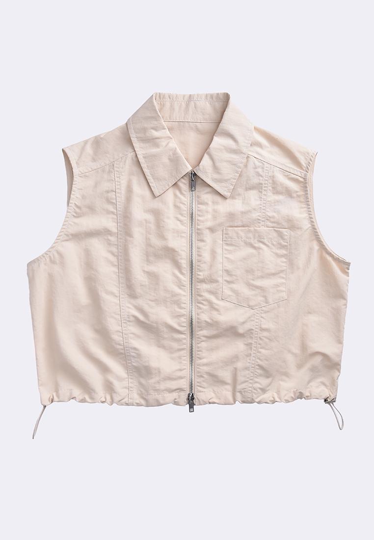 Women's Collared Zip Up Vest