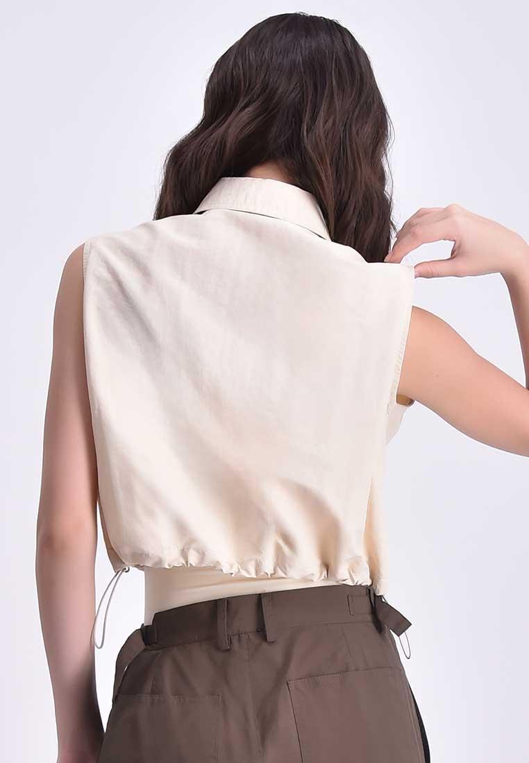 Women's Collared Zip Up Vest
