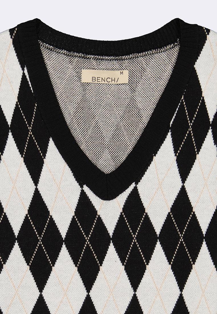 Women's Argyle Knitted Sleeveless Vest