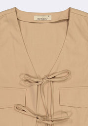 Women's Ribbon Tie Vest
