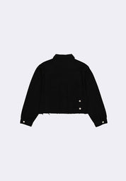 Women's Oversized Cropped Denim Jacket