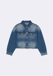 Women's Oversized Cropped Denim Jacket