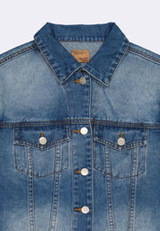 Women's Oversized Cropped Denim Jacket