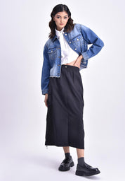 Women's Oversized Cropped Denim Jacket