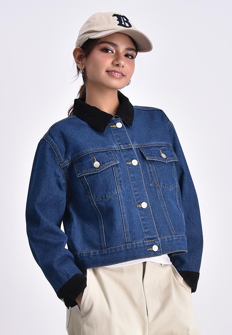 Bench x The Powerpuff Girls Women's Curduroy Panelled Denim Jacket