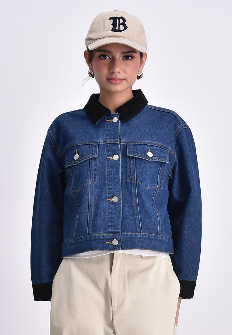 Bench x The Powerpuff Girls Women's Curduroy Panelled Denim Jacket