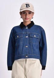 Bench x The Powerpuff Girls Women's Curduroy Panelled Denim Jacket