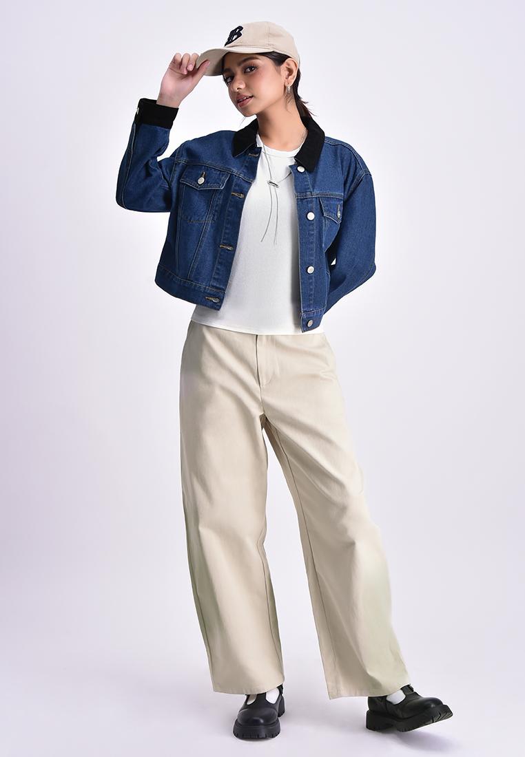 Bench x The Powerpuff Girls Women's Curduroy Panelled Denim Jacket