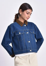 Bench x The Powerpuff Girls Women's Curduroy Panelled Denim Jacket