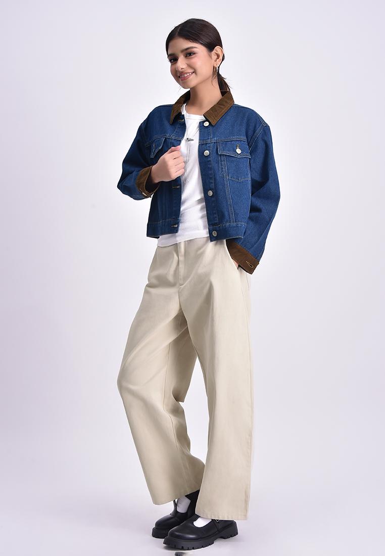 Bench x The Powerpuff Girls Women's Curduroy Panelled Denim Jacket