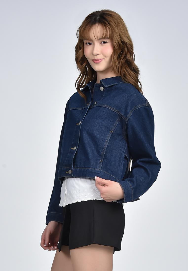 Women's Curved Denim Jacket