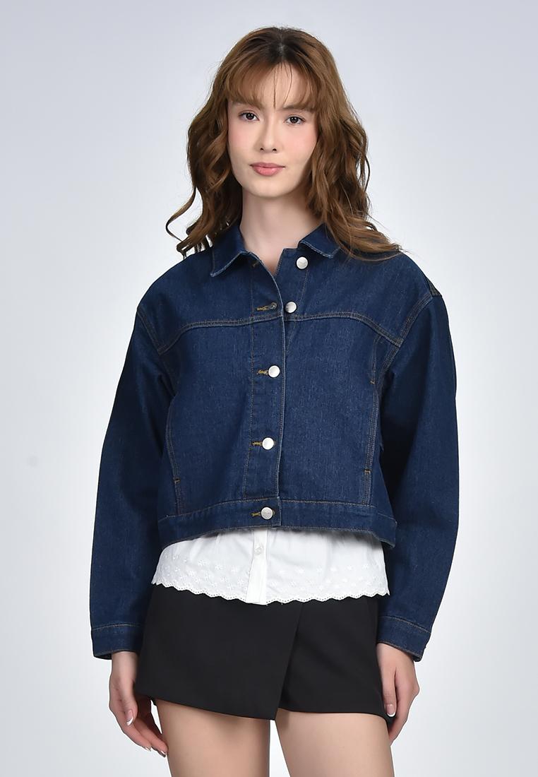 Women's Curved Denim Jacket