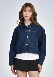 Women's Curved Denim Jacket