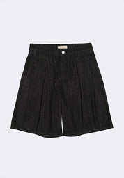 Women's Pleated Denim Jorts