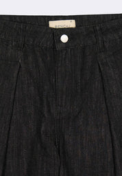 Women's Pleated Denim Jorts
