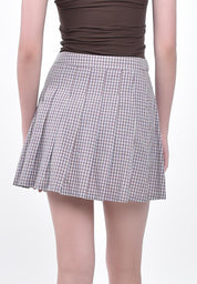 Women's Plaid Pleated Mini Skirt