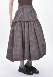 Women's Plaid Bubble Skirt