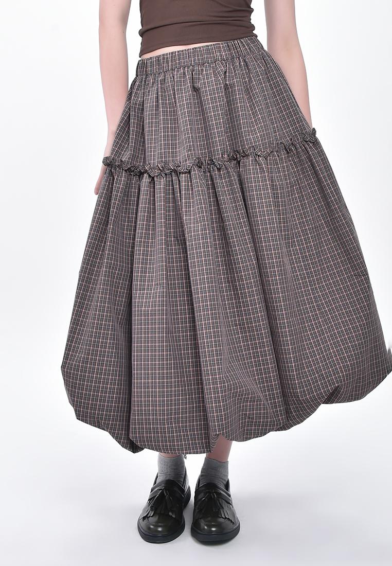 Women's Plaid Bubble Skirt