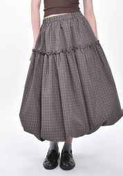 Women's Plaid Bubble Skirt