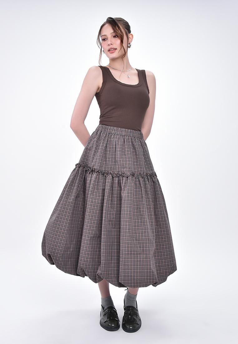 Women's Plaid Bubble Skirt