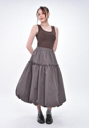 Women's Plaid Bubble Skirt